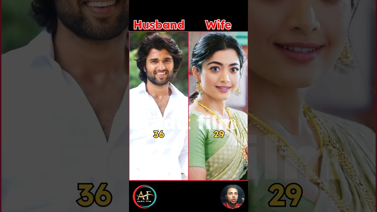 South Indian actress & Husband 💞 | Wife- Husband 😍 #rashmika #vijay #shorts #wife #love #viral