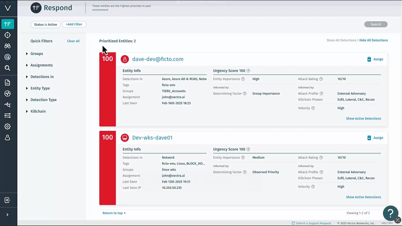 Why Vectra AI is a Leader in Identity Threat Detection and Response - Platform Demo