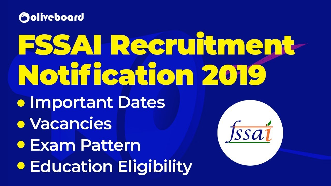 FSSAI Recruitment 2019 | Official Notification | All Details