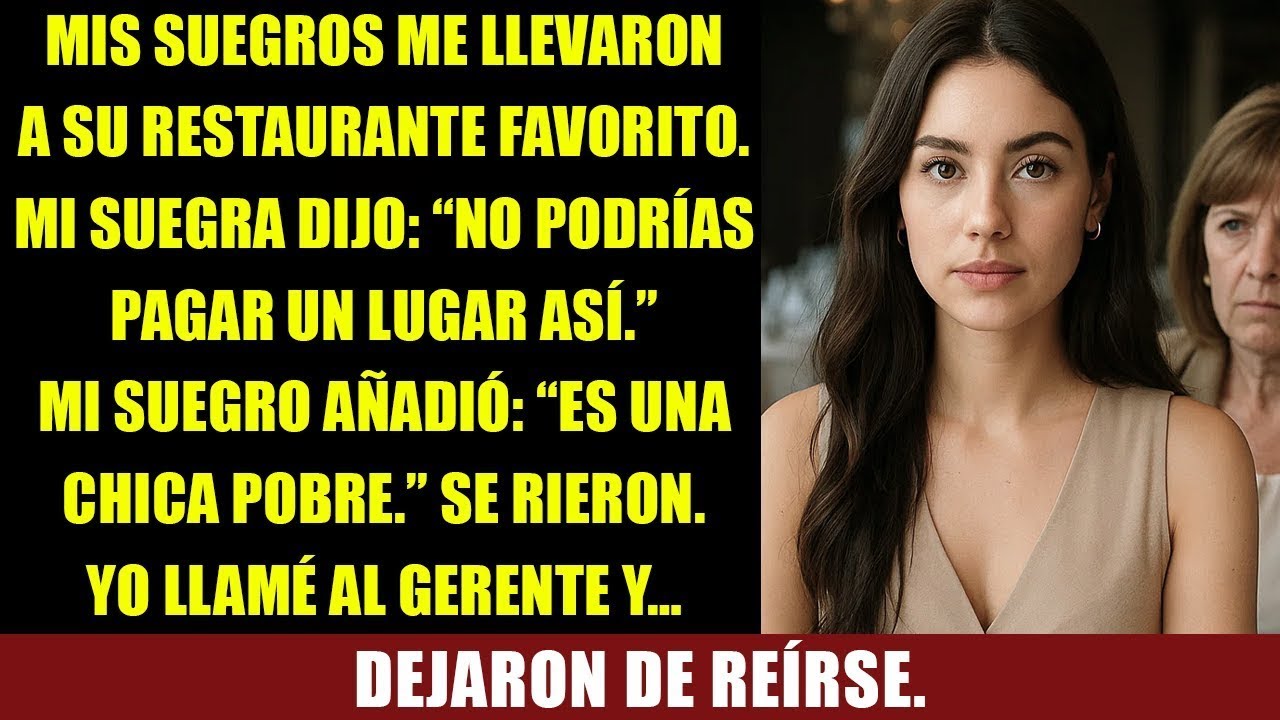Mis Suegros Me Llevaron a Su “Restaurante Favorito” Para Humillarme — Pero No Sabían Que Era Mío