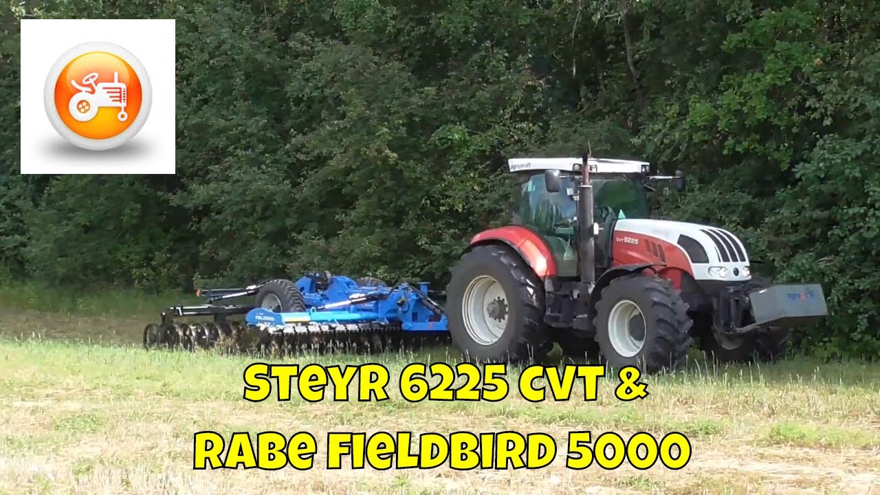 Tillage 2019 | Steyr 6225 CVT & Rabe Fieldbird 5000 SP2 disc harrow