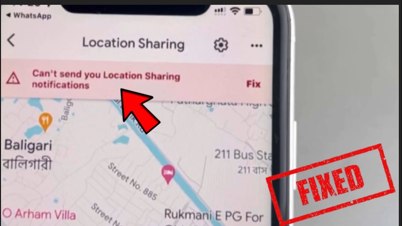 Can&rsquo;t send you location sharing notifications: Fix