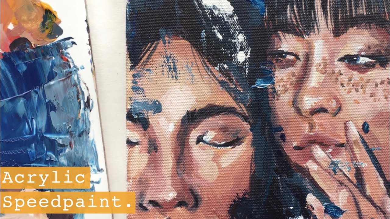 painting a portrait in acrylic