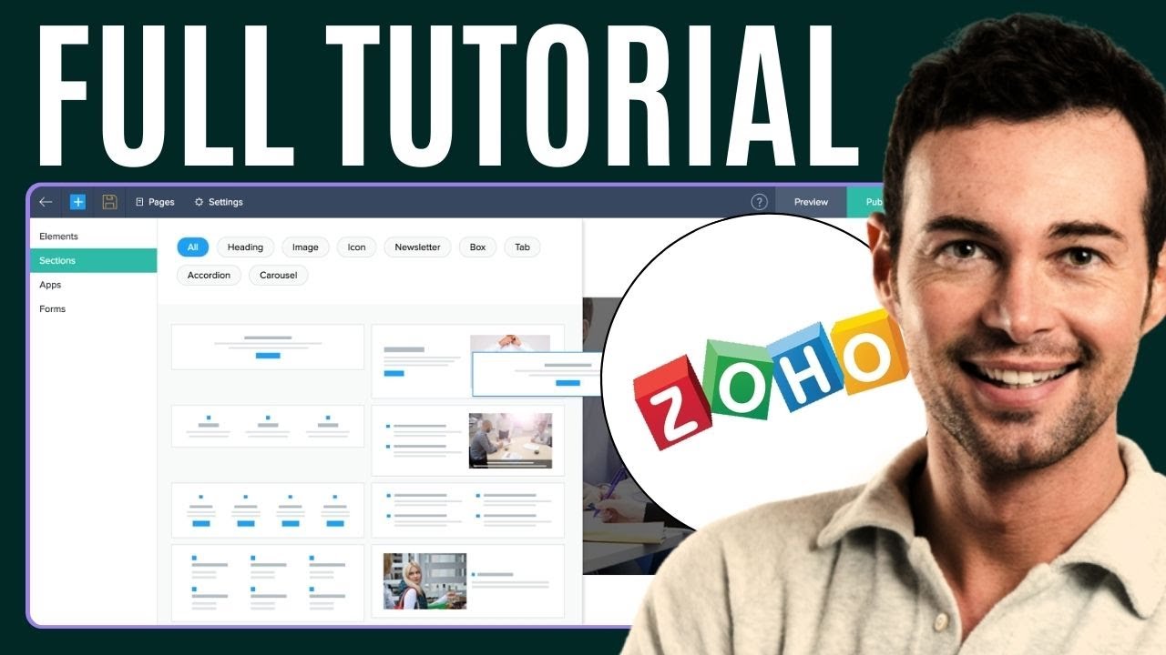 Учебное пособие по Zoho Website Builder (2025) Создавайте сайты для новичков