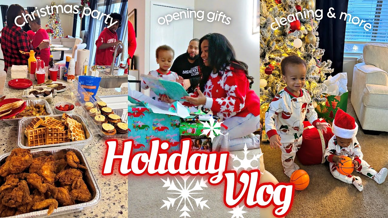 HOLIDAY VLOG | EPIC Christmas Party, Gift Opening, Holiday Fun, Extreme Cleaning Transformation