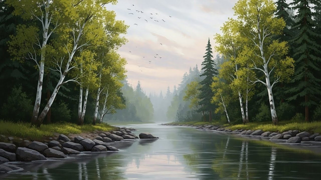 River Flow Through Forest 🌲🌊 Peaceful Soundscape for Sleep and Inner Peace #2722