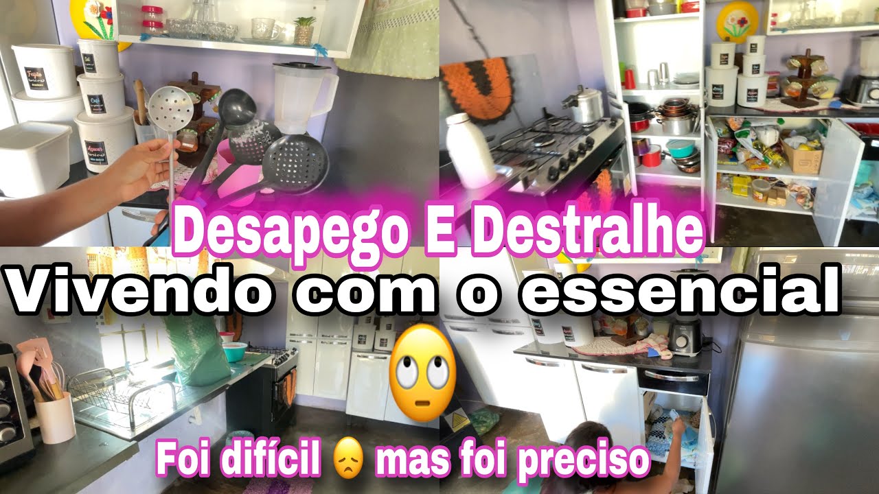 DESAPEGO E DESTRALHE NA COZINHA😱minimalismo e organização 😢