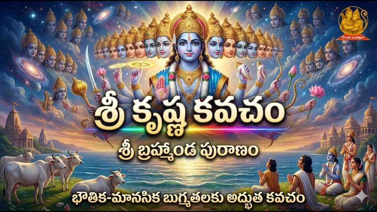 శ్రీ కృష్ణ కవచం | Powerful Krishna Kavacham | Miracle Protection | Telugu AI Song | Hindu Banduvulu