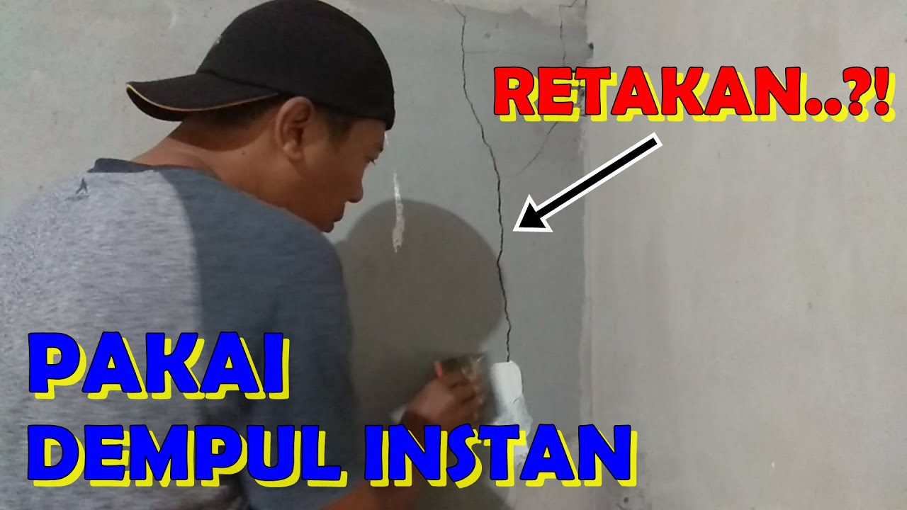 MENAMBAL CELAH RETAKAN DAN PORI KASAR PADA TEMBOK MENGGUNAKAN PLAMIR INSTAN BAGI PEMULA