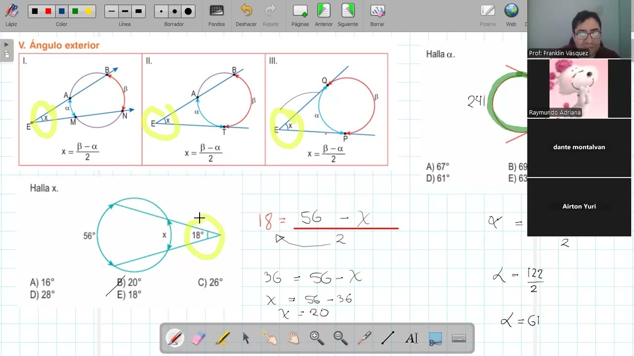 CIRCUNFERENCIA Y RESOLUCION DE TRIANGULOS