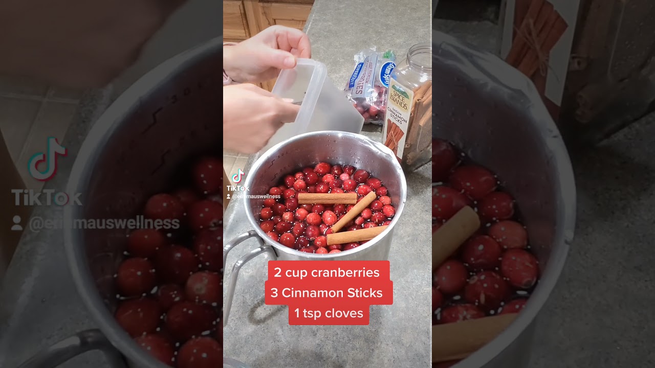 Cranberry Wassail with orange essential oil.