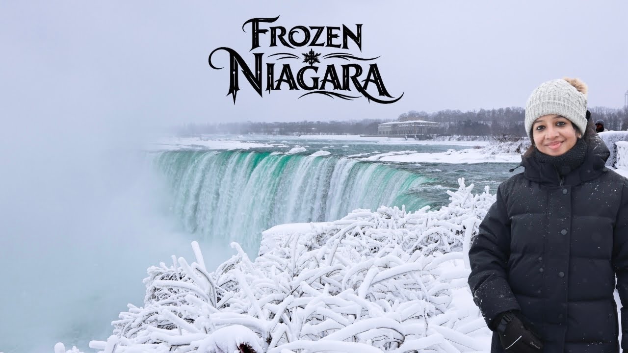 Niagara Turned in to Winter Wonderland | Frozen Niagara Falls attracts tourists freezing temperature