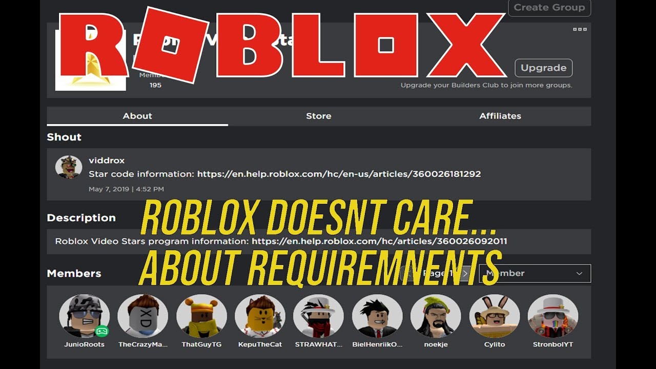 Roblox Rant Exposures #4 - VIDEO STAR PROGRAM REQUIREMENTS