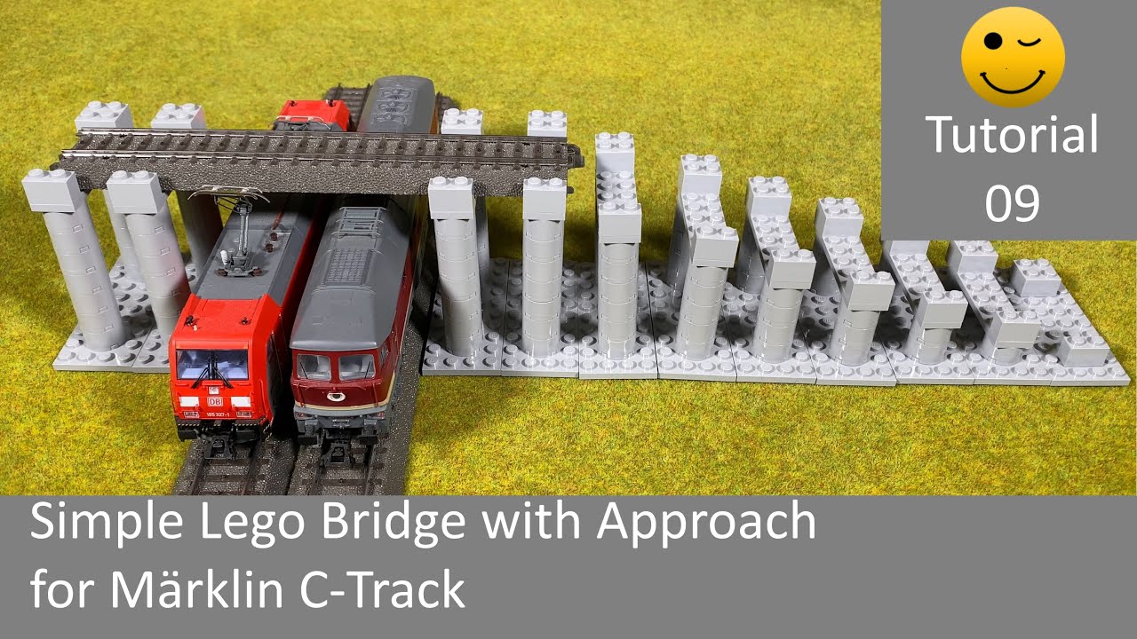Simple Lego Bridge with Approach for Märklin C-Track (Tutorial 09)
