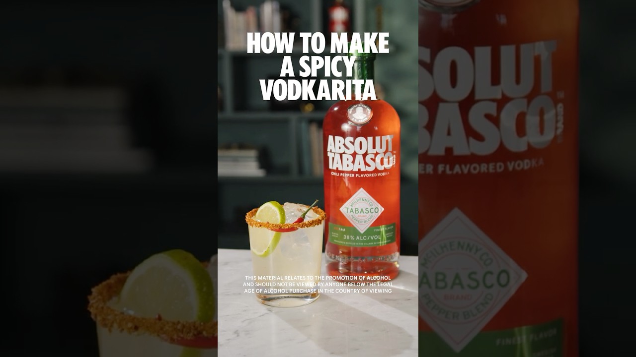 How to make a Spicy Vodkarita with ABSOLUT® TABASCO™ #vodkarita #drinks #tabasco #shorts