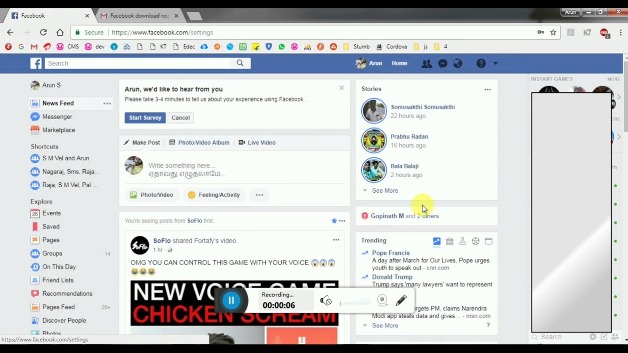 How to download facebook data as zip