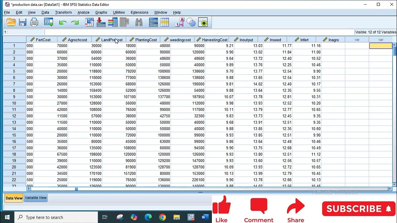How to run Cobb-Douglas Regression Analysis in SPSS