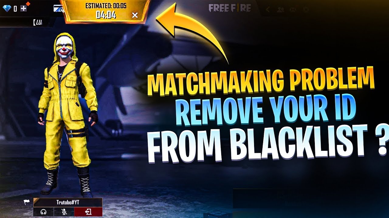 How to remove free fire ID from BLACKLIST || How to solve matchmaking problem in free fire 2022 !!