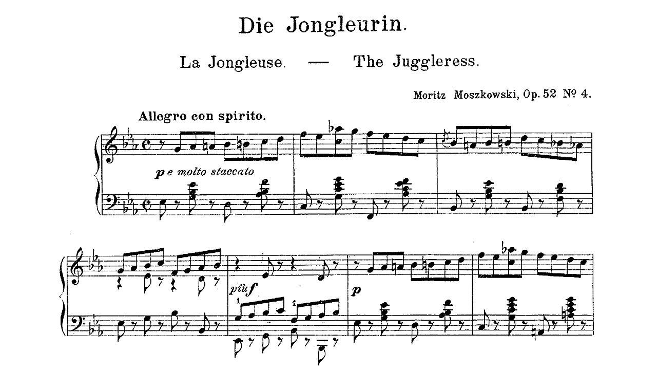Moritz Moszkowski:  La Jongleuse Op. 52 No. 4  - Hans Kann, 1968 - MHS 1862