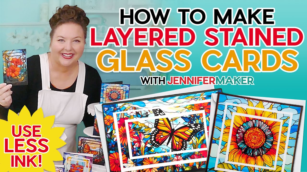 How to Make Stained Glass Cards + How to Use Less Ink!