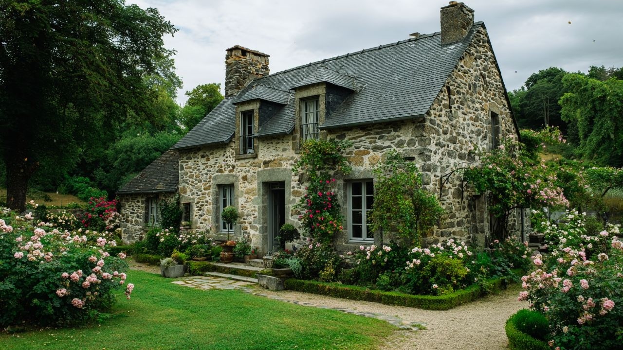 The Timeless Beauty of a Vintage Stone House and Garden