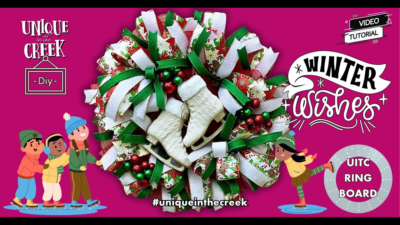 LEARN HOW TO MAKE A GORGEOUS WINTER SKATE WREATH | KIT 339RI