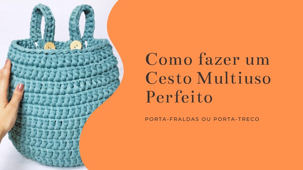 Como fazer um Cesto Multiuso de Fio de Malha