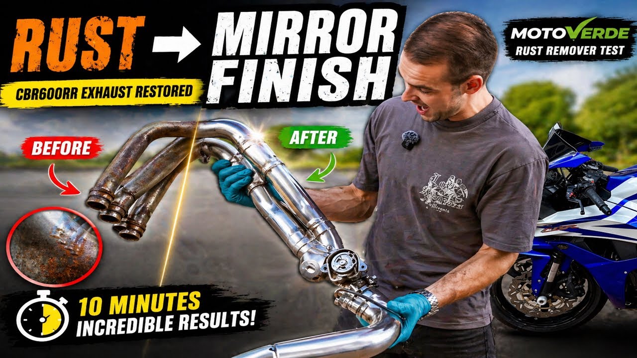 CBR600RR Exhaust Restoration | Rust Removal & Mirror Polish (Before & After)