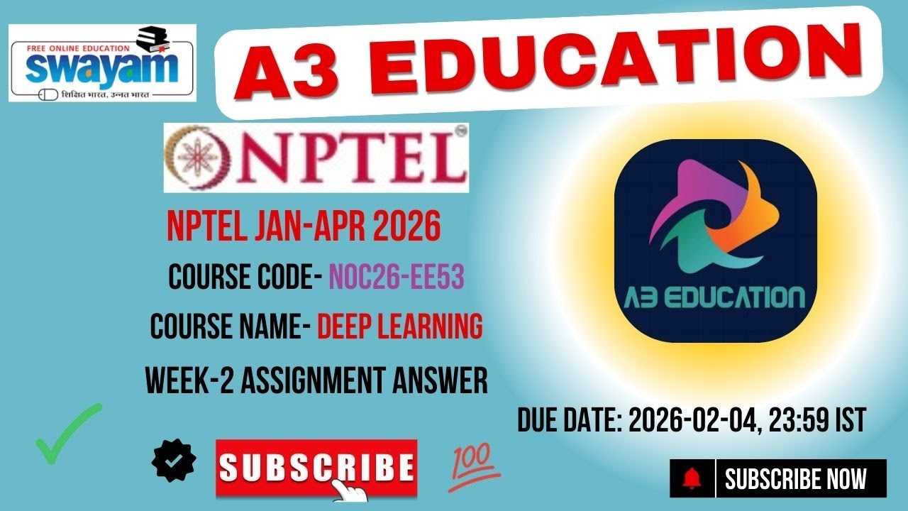 NPTEL Deep Learning Week 2 Assignment Answers | noc26-ee53