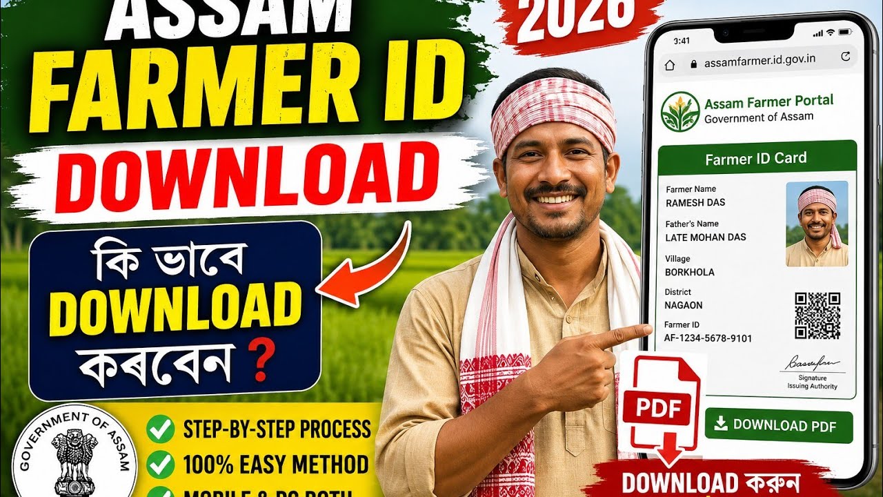 Assam Farmer ID Download 2026 | অসম Farmer ID কীভাবে Download করবেন | Step-by-Step Guide