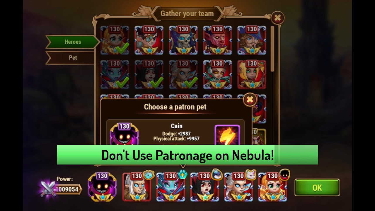 Hero Wars &mdash; Nebula Doesn't Need Patronage