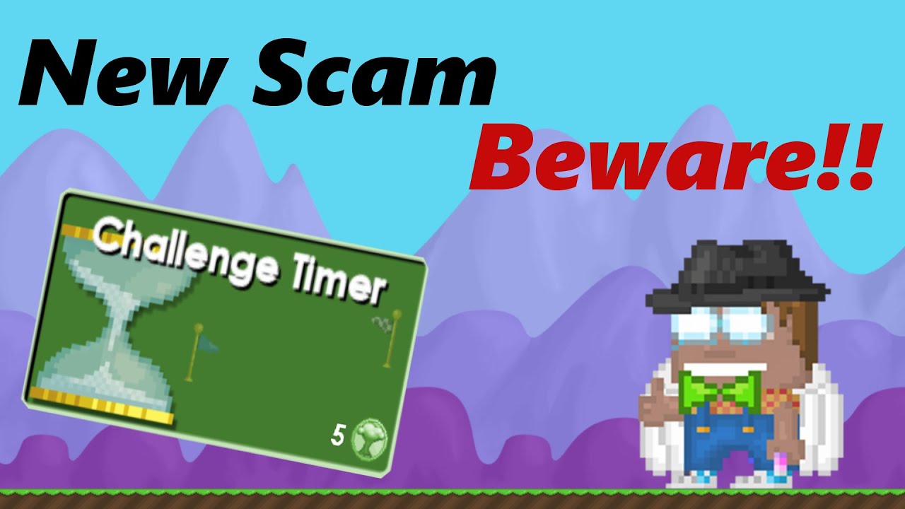 Growtopia | Crazy New Scam!! Beware!! (Challenge timer)