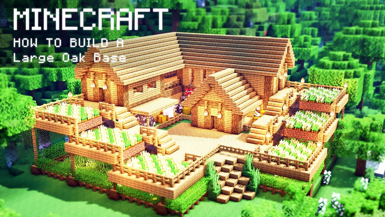 Minecraft: как построить большой дубовый дом для выживания (начальный уровень)