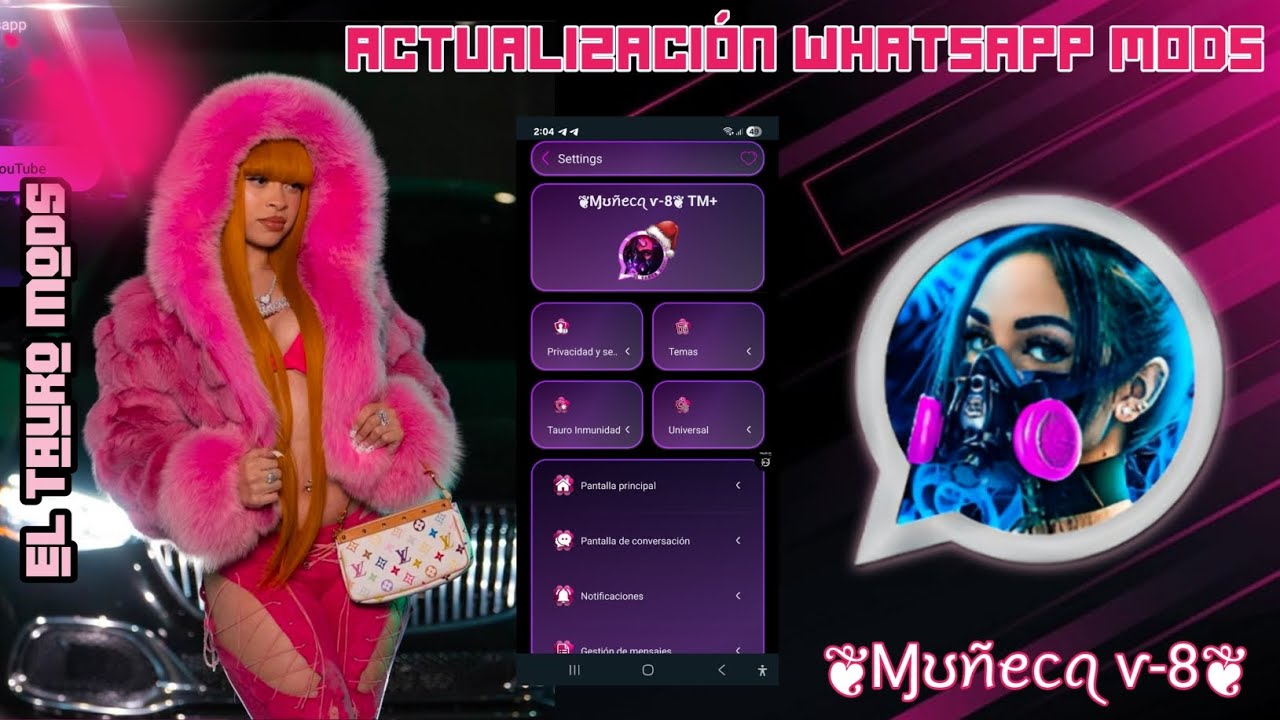 *ACTUALIZACIÓN DE WHATSAPP MODS FEMENINO︙SECUNDARIO 2026︙MUÑECA V8*