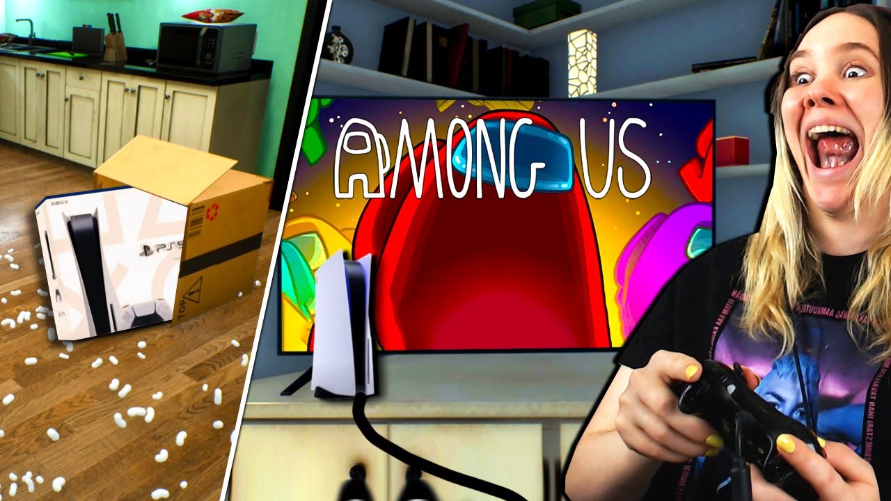 UNBOXASIN PELISSÄ PS5 JA PELASIN AMONG US YKSINPELIÄ! (Random pelit)