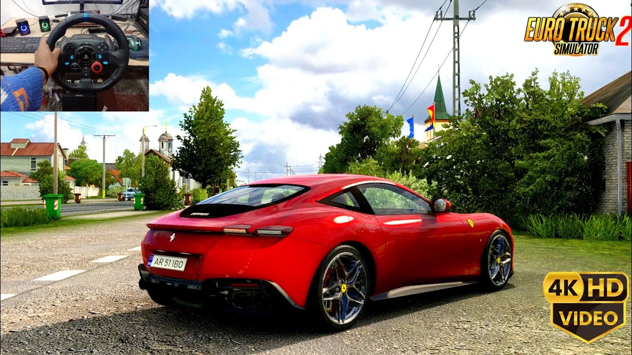 Ferrari Roma Spider 2021 Drive [ POV ] Euro Truck Simulator 2 Logitech g29 Gameplay 