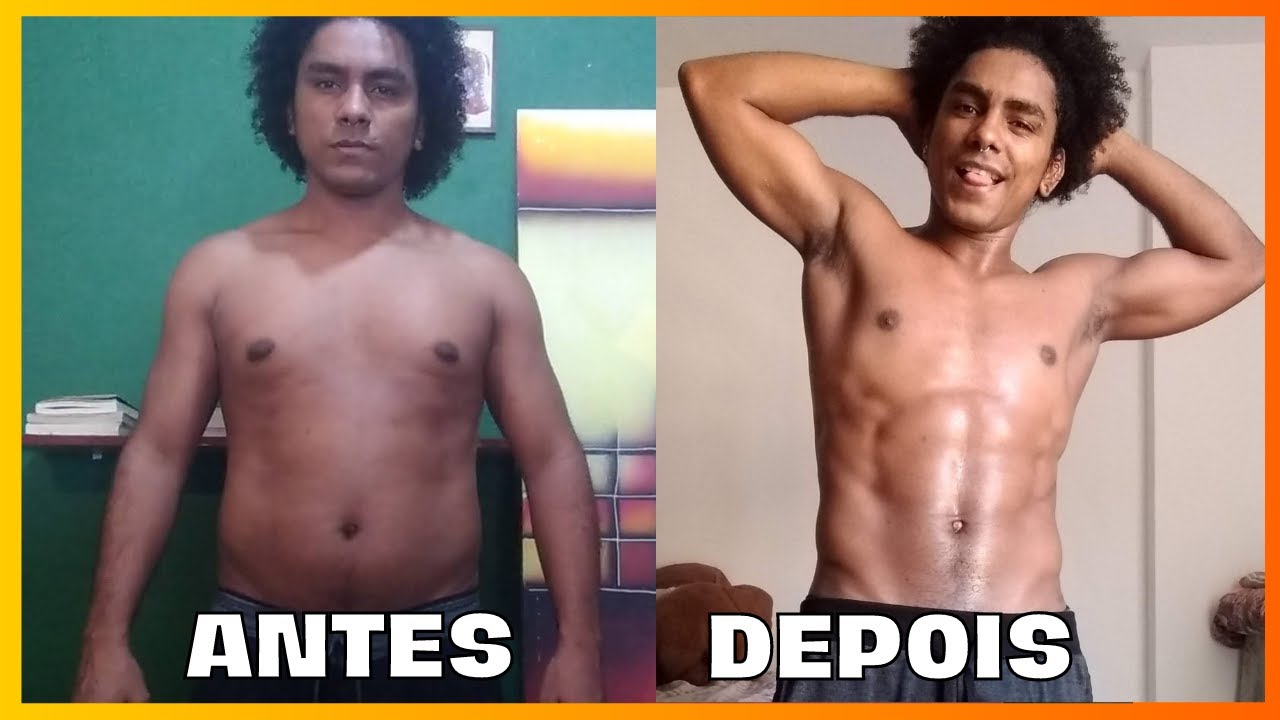 INCRÍVEL TRANSFORMAÇÃO NATURAL TREINANDO EM CASA !