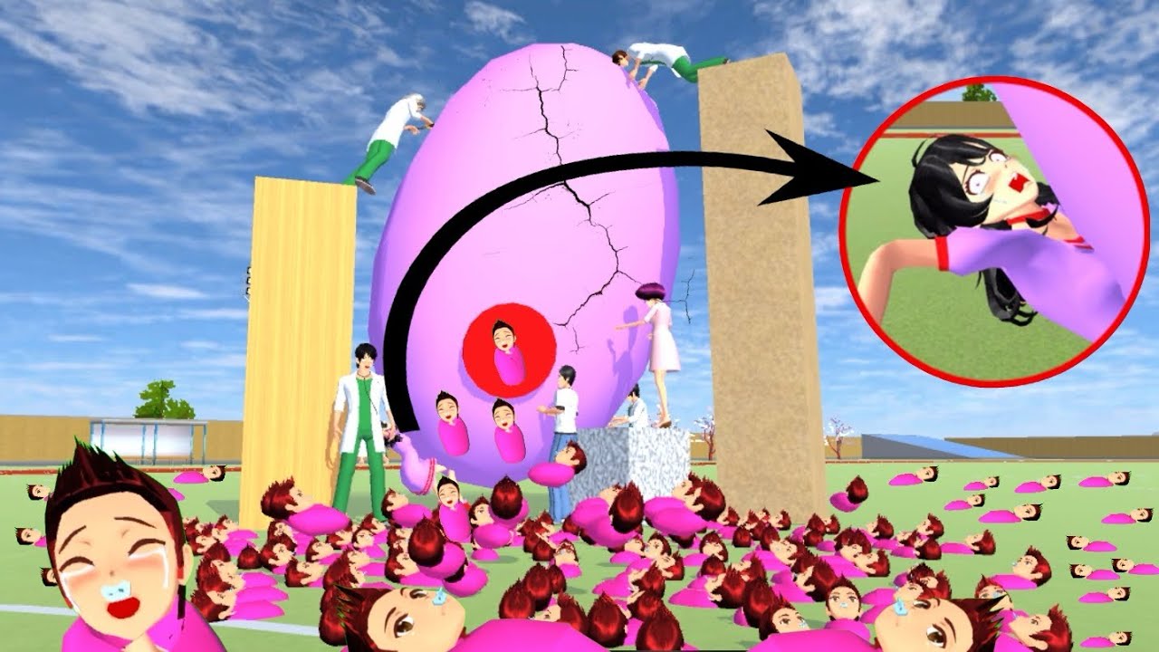 GIVING BIRTH TO 1,000 PINK BABIES 💕 - SAKURA SCHOOL SIMULATOR