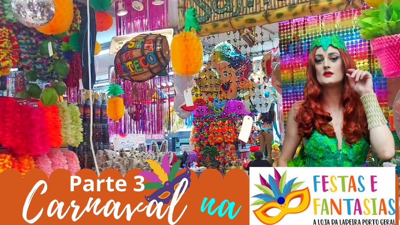 Carnaval 2023 Loja Festas e Fantasias na 25 de março Parte 3| Top em Orlando