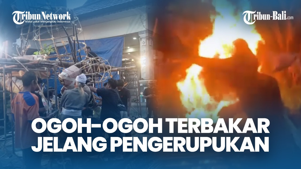 Ogoh-ogoh Terbakar Jelang Pengerupukan, Pemuda Dibantu Masyarakat Langsung Kebut Bikin Baru Lagi