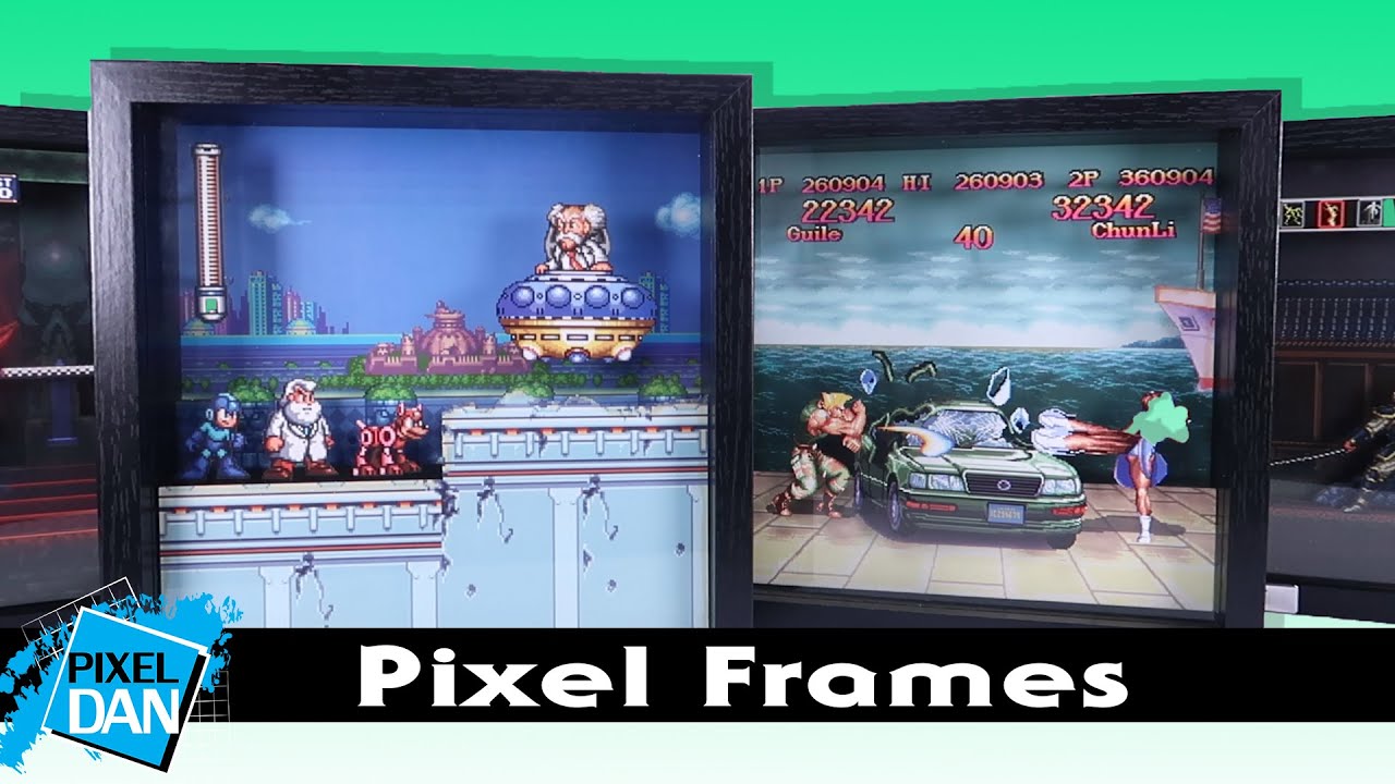 Pixel Frames Retro Video Game Shadow Boxes | Castlevania Mega Man and More!