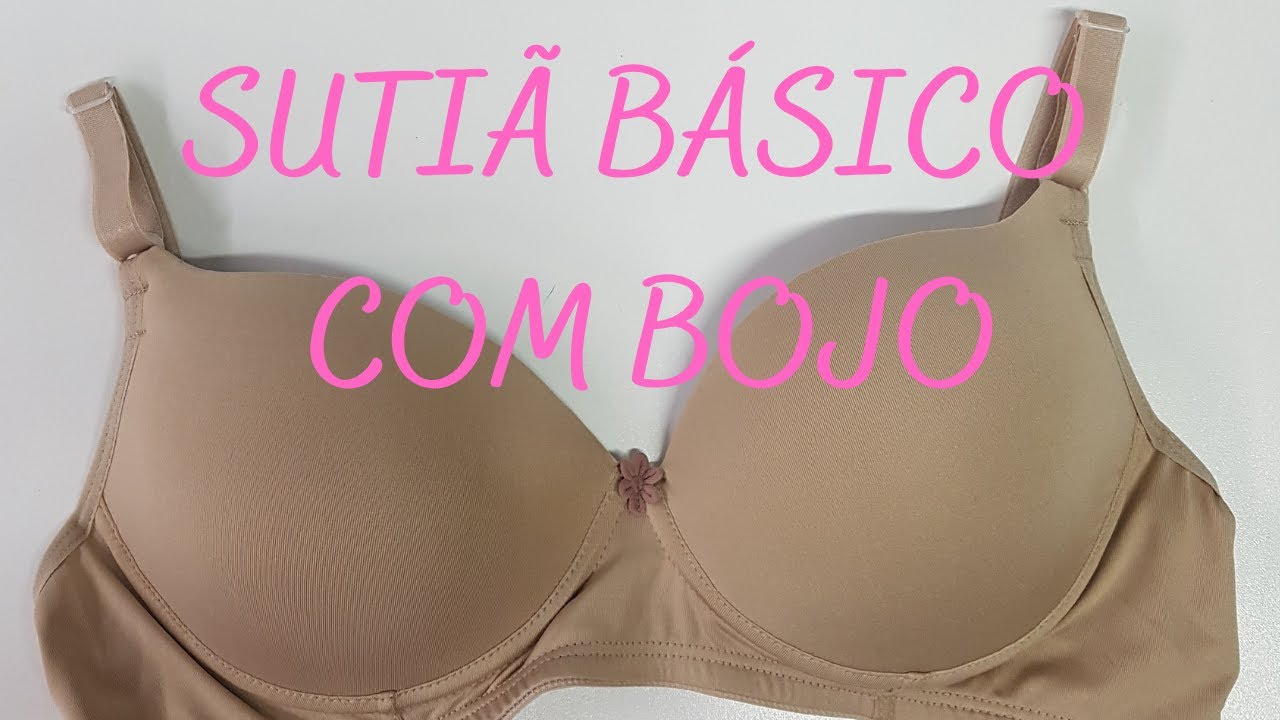 COSTURA DO MOLDE GRÁTIS SUTIÃ BÁSICO COM BOJO.