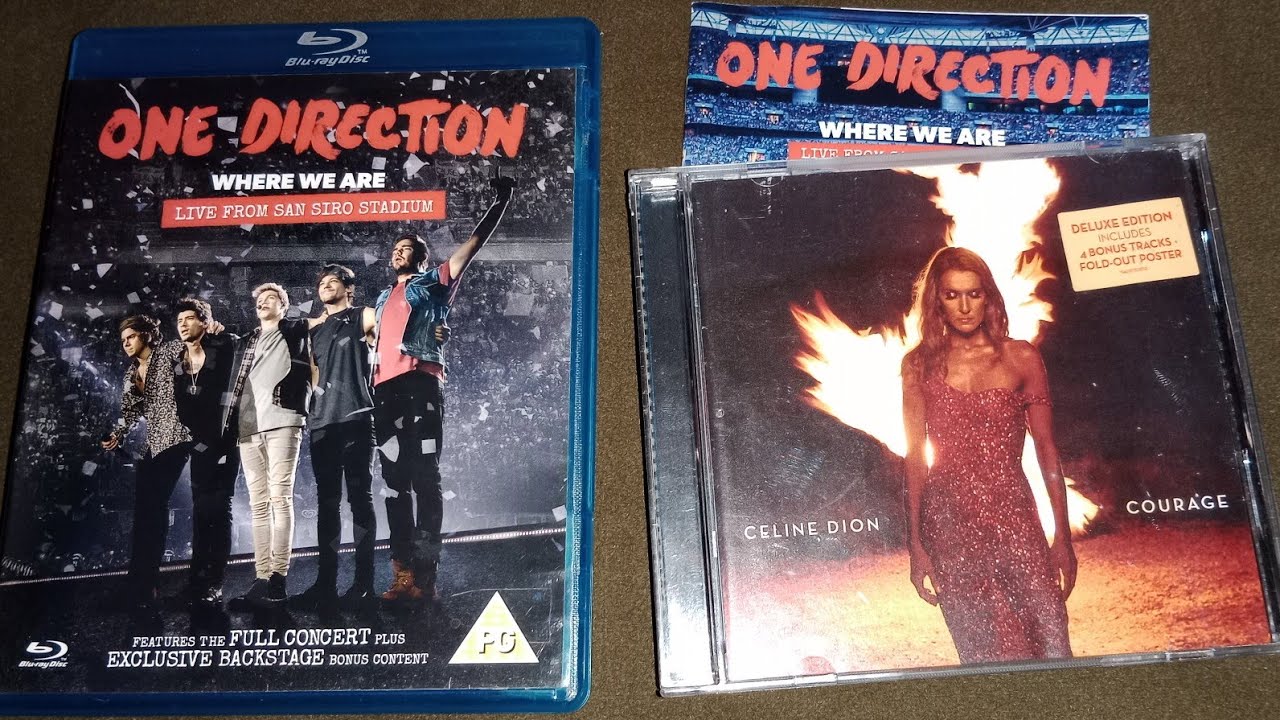 UNBOXING Celine Dion Courage CD and One Direction Bluray