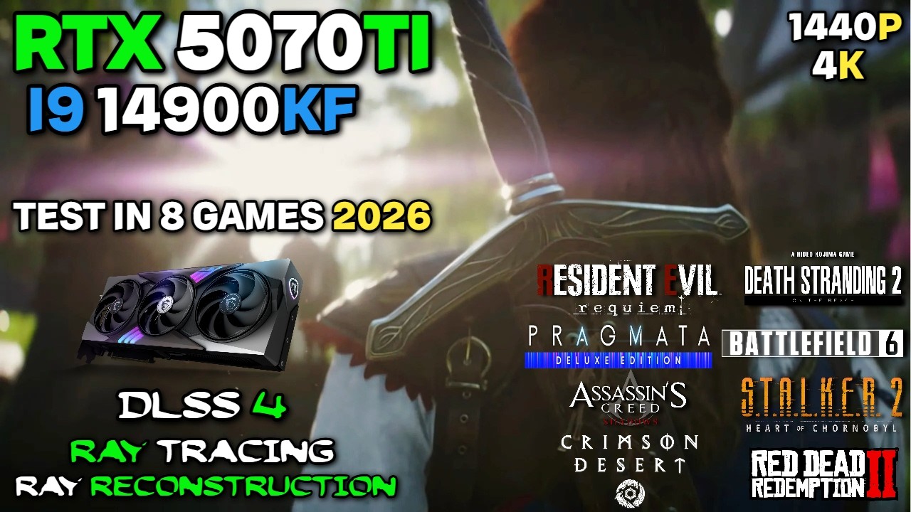 RTX 5070 Ti - Test in 8 Games | 1440P vs 4K Performance