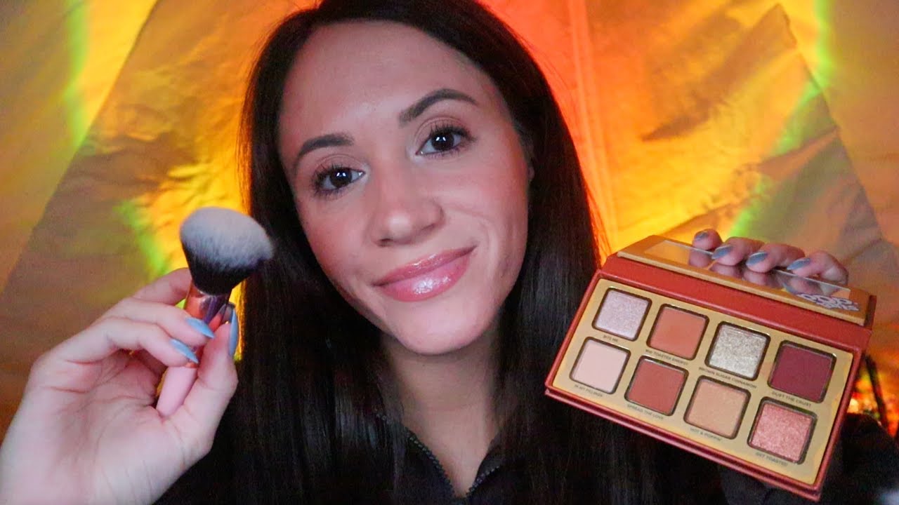 ASMR For Morning Anxiety (hairbrushing, makeup, affirmations)