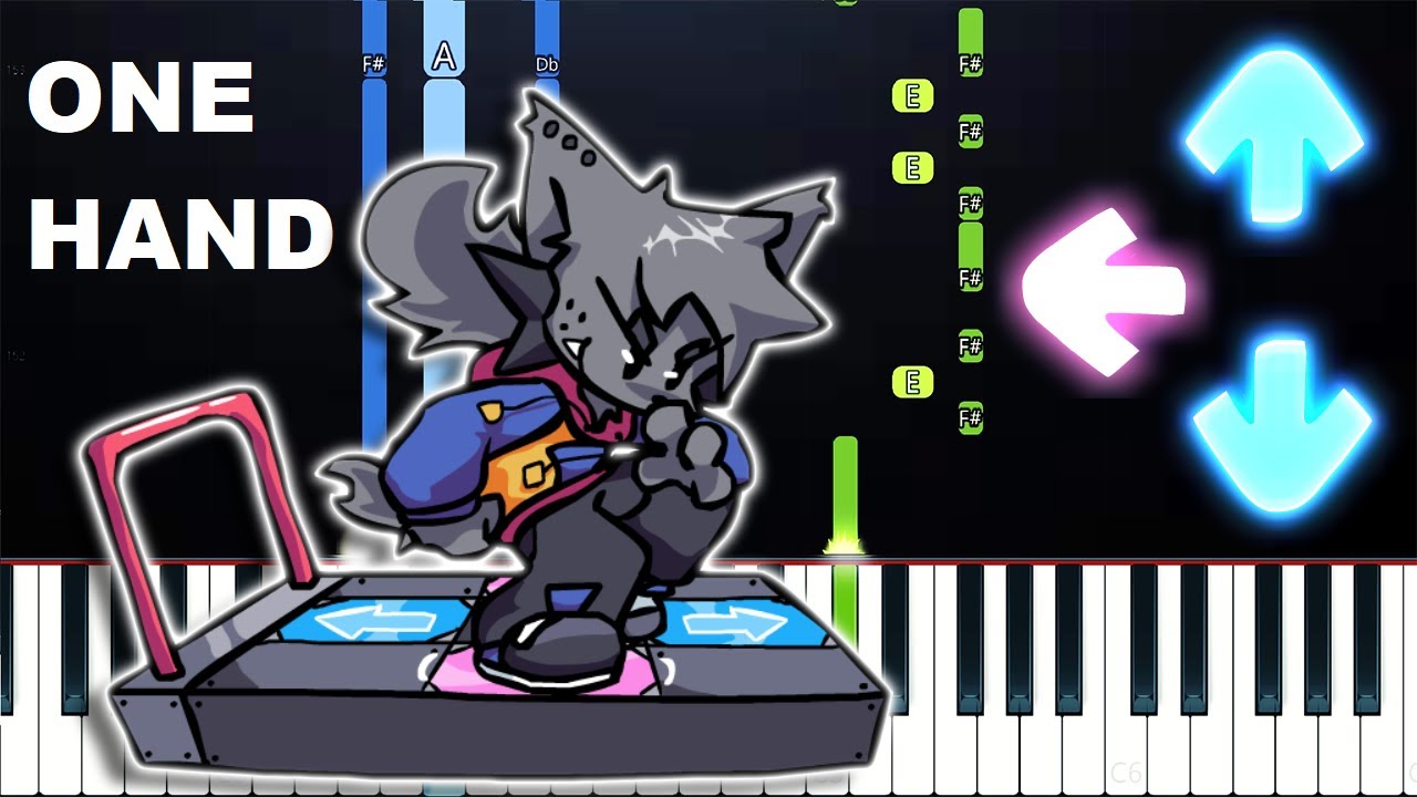 Friday Night Funkin - Beathoven - VS Kapi (One Hand Piano Tutorial)