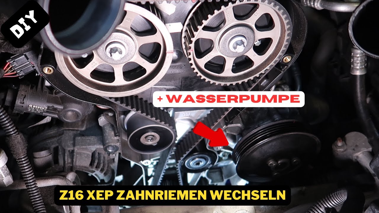 DIY Opel Zahnriemen wechseln + Wasserpumpe  Z16XEP Meriva A , Zafira B, Vectra C und Astra H