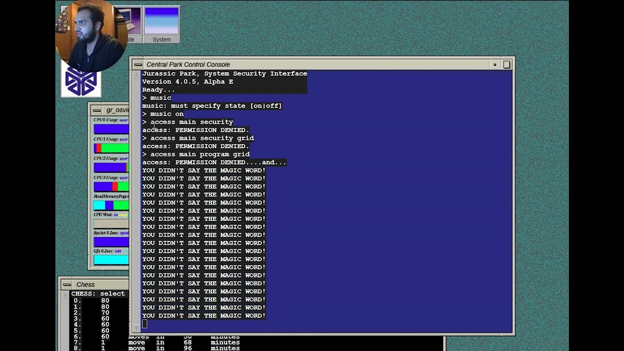 Trying to boot up Jurassic Park systems!