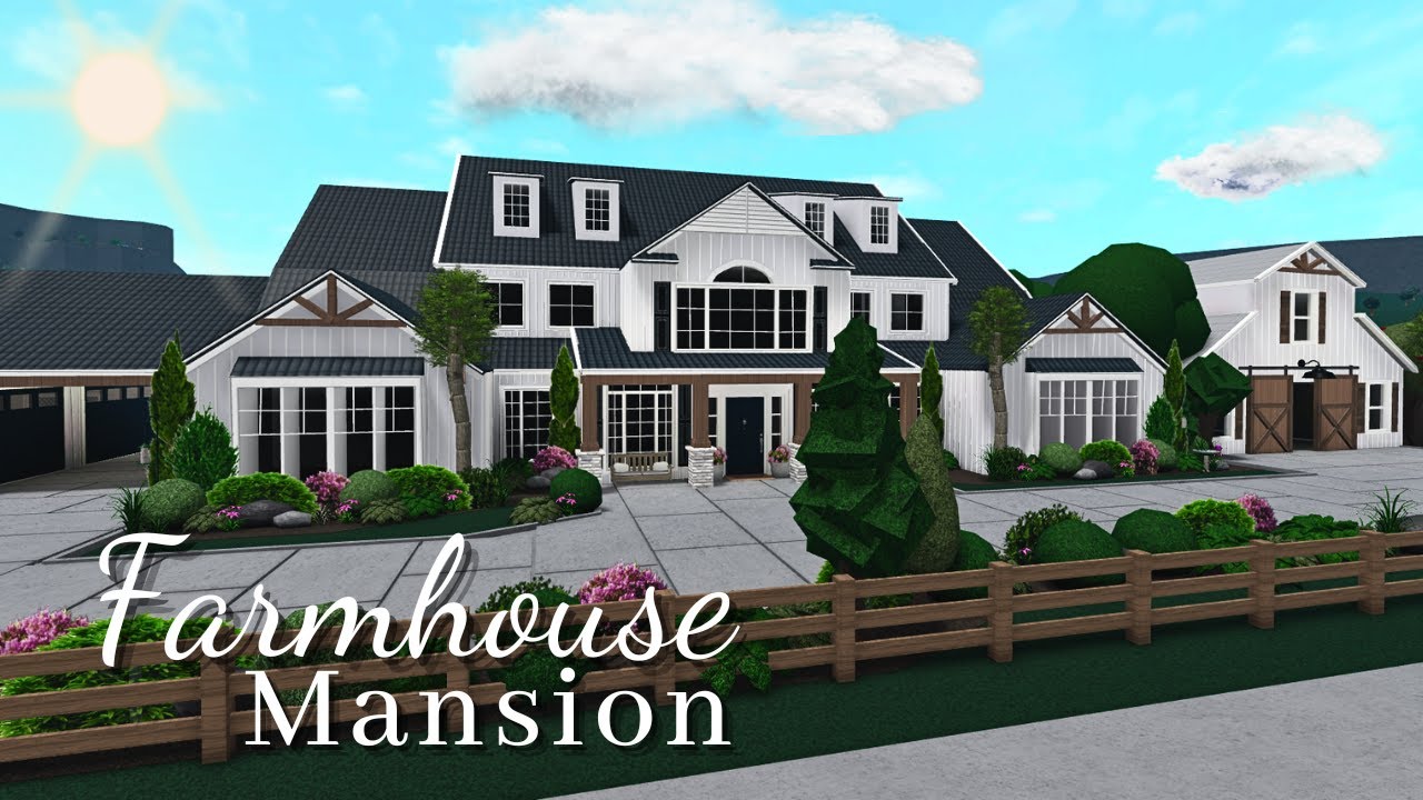 BLOXBURG| Farmhouse Mansion| House Build| Roblox| Realistic Home