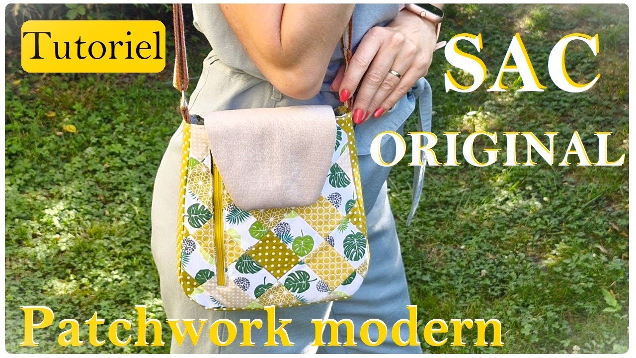 Tuto sac Patchwork moderne🧵facile à coudre et plein de style !